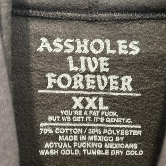 ALF Till Death Do Us Part As $holes live forever hooded sweatshirt black Xxl NEW - Picture 3 of 5